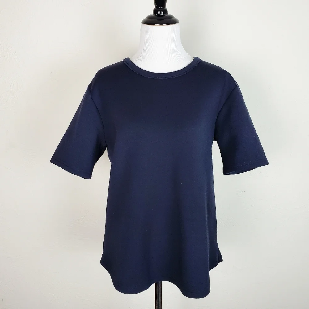Chalmers Pajamas Top Shirt Black Short Sleeves Sleep Lounge